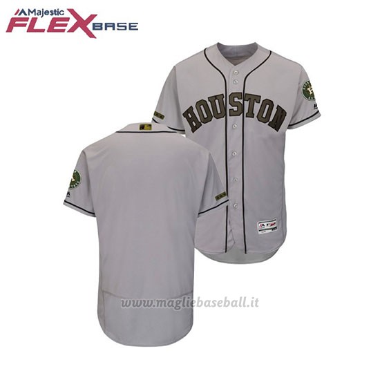 Maglia Baseball Uomo Astros 2018 Dia de los Caidos Flex Base Grigio